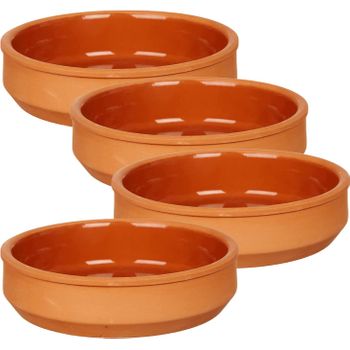 Set De 4 Cazuelas Aptas Para El Horno Y Lavavajillas De Barro Ø16x4 Cm