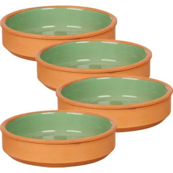 Set De 4 Cazuelas Aptas Para El Horno Y Lavavajillas De Barro Ø16x4 Cm