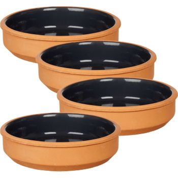 Set De 4 Cazuelas Aptas Para El Horno Y Lavavajillas De Barro Ø16x4 Cm