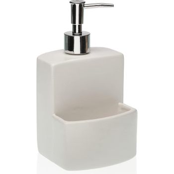 Dispensador Jabon Baño Con Hueco Para Estropajo 10x10x19 Cm