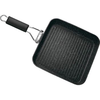 Asador Grill Plegable Todo Tipo De Fuegos Superficie Piedra 27x27 Cm