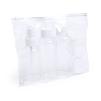 Set Neceser Viaje 5 Accesorios Pvc Y Pp  20x18x4 Cm Transparente