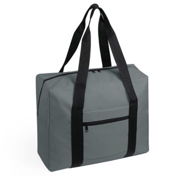 Bolso Con Cierre Cremallera Y Accesorio Ajuste En Trolley 42x34x16 Cm Gris