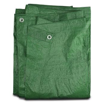 Lona Multiusos Material Impermeable Con Ojales De Aluminio 3x4 M Verde