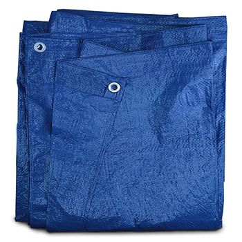 Lona Multiusos Material Impermeable Con Ojales De Aluminio 4x5 M Azul