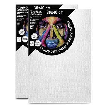 Pack De 2 Lienzos Para Pintar Oleo Acrílico 100% Algodón 40x60 Cm con  Ofertas en Carrefour