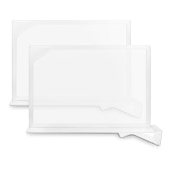 Pack De 2 Divisores De Estanteria Material Reciclaje 30x5x23cm Transparente