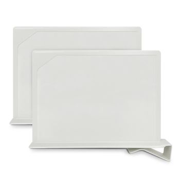 Pack De 2 Divisores De Estanteria Material Reciclaje 30x5x23cm Blanco Roto