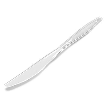 Cuchillo 100 Unidades De Plastico Libres De Bpa Transparente