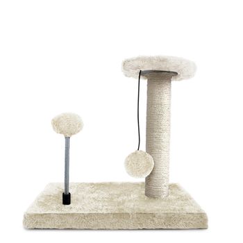 Arbol Rascador Para Gatos De Terciopelo Y Cuerda Cubo 30,5x30,5x48 Cm con  Ofertas en Carrefour