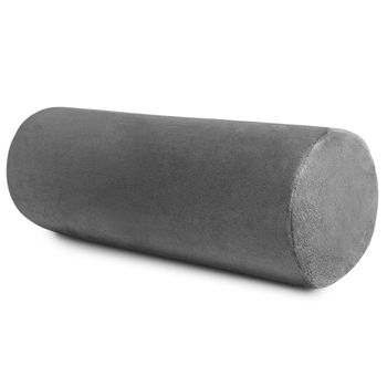 Almohada Cervical Descanso, Terciopelo Poliéster 60x20cm, Gris