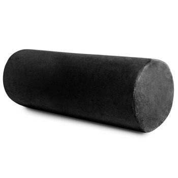 Almohada Cervical Descanso, Terciopelo Poliéster 60x20cm, Negro