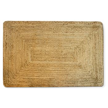 Alfombra De Yute, 100% Fibra Natural Trenzado A Mano 140 X 200 Cm