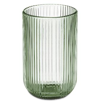 Vaso, Caja 6 Unidades, Cristal De Rayas, 430 Ml, Verde