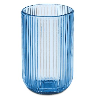 Vaso, Caja 6 Unidades, Cristal De Rayas, 430 Ml, Azul