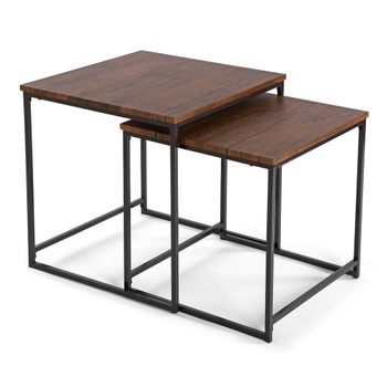 Mesa Auxiliar 45 X 25 X 64 Cm De Metal En Forma De C Ml-design con Ofertas  en Carrefour