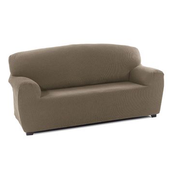 Funda Sofa, Poliéster, Algodón Y Elastano, Lino, 3 Plazas