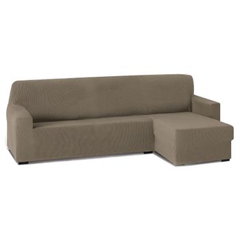 Funda Sofa Chaise Longue, Poliéster, Lino, Brazo Corto Rústica Derecho