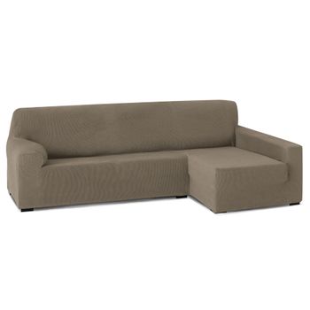 Funda Sofa Chaise Longue, Poliéster, Lino, Brazo Largo Rústica Derecho