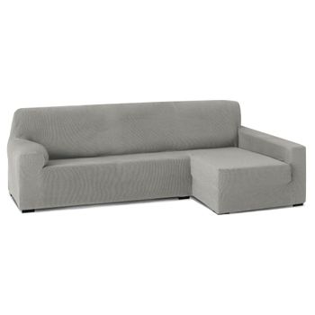 Funda Sofa Chaiselongue, Poliéster, Grisclaro, Brazo Largo Rústica Drc