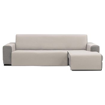 Cubre Sofa Chaise Longue Acolchado, Poliéster Y Algodón, Crudo, 240 Cm