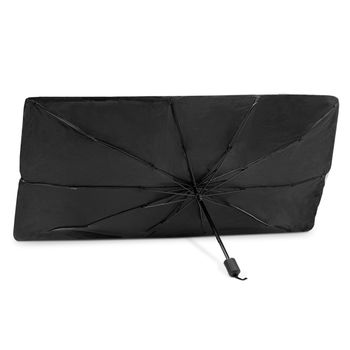 Parasol Paraguas Coche Delantero, Poliéster, Protección Uv, 130x65 Cm