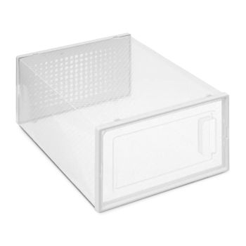 Caja Zapatos Transparente, Plástico, Plegable, 25 X 35 X 18,5 Cm