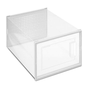 Caja Zapatos Transparente, Plástico, Plegable, 23,2 X 33,5 X 14 Cm