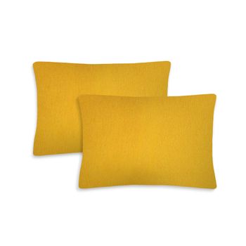 Pack 2 Fundas De Cojin, Loneta Resistente, Amarillo, 50 X 35 Cm