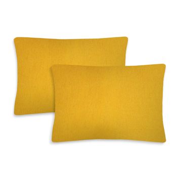 Pack 2 Fundas De Cojin, Loneta Resistente, Amarillo, 40 X 60 Cm