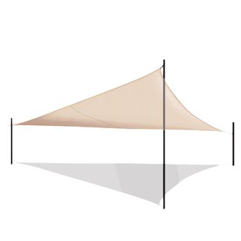 Toldo De Vela Triangular, Tela Repelente Al Agua, 2x2x2 M, Beige