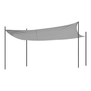 Toldo De Vela Rectangular, Tela Repelente Al Agua, 3x2 M, Gris