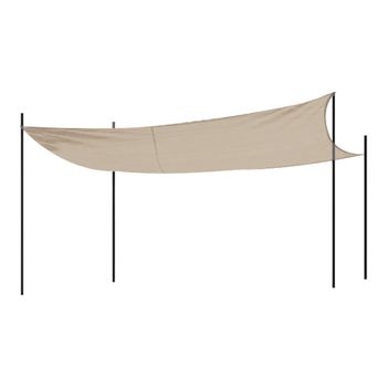 Toldo De Vela Rectangular, Tela Repelente Al Agua, 3x2 M, Beige