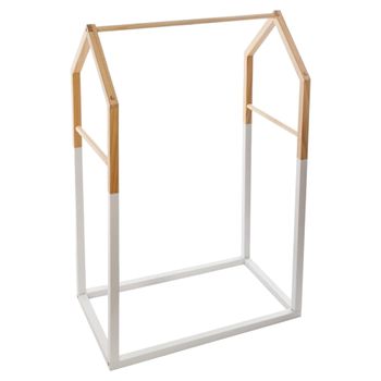 Perchero De Ropa Infantil, Madera Resistente, Casa - 60x37x100 Cm