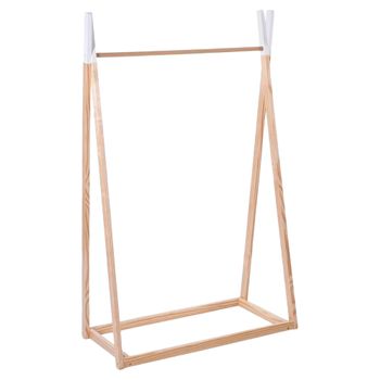 Perchero De Ropa Infantil, Madera Resistente, Tipi – 78x39x126 Cm