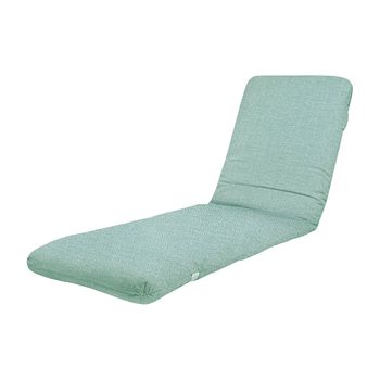 Cojin Tumbona Exterior, Funda  Lavable, Relleno Fibra, Verde, 180x50cm