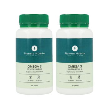 Planeta Huerto | Pack 2 Omega 3 Epa 35% Dha 25% 110 Perlas - Suplemento De Ácidos Grasos Esenciales