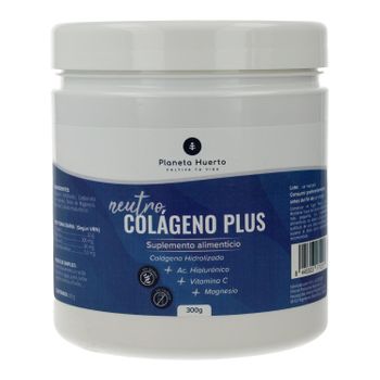 Planeta Huerto | Colágeno Plus (neutro) 300 G Con Magnesio, Vitamina C Y Ácido Hialurónico - Colágeno ¡rejuvenece Tu Piel Y Fortalece Tus Articulaciones!