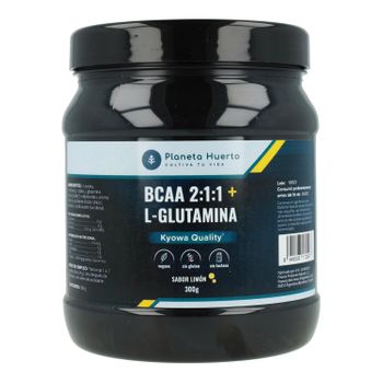 Bcaa 2:1:1 + L-glutamina Sabor Limón Planeta Huerto 300 G - Máxima Potencia, Resistencia Y Recuperación Muscular