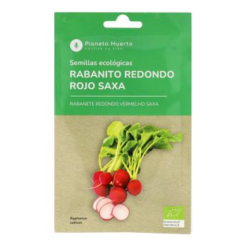 Semillas Ecológicas De Rabanito Redondo Rojo Saxa Planeta Huerto