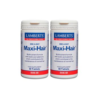 Pack 2x  Maxi-hair Lamberts  60 Tabletas