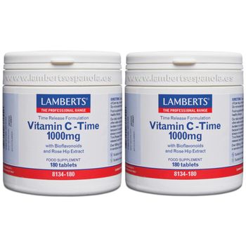 Pack 2 X Vitamina C 1000 Mg Liberación Sostenida Lamberts 180 Tabletas