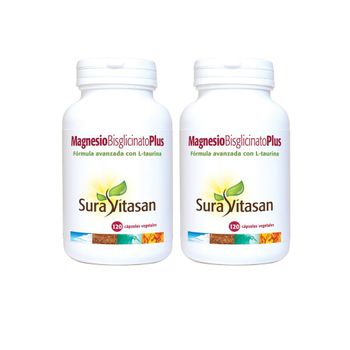 Pack 2x Magnesio Bisglicinato Plus 120 Cápsulas Sura Vitasan