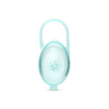 Portachupetes Transparente De Kiokids Color: Azul