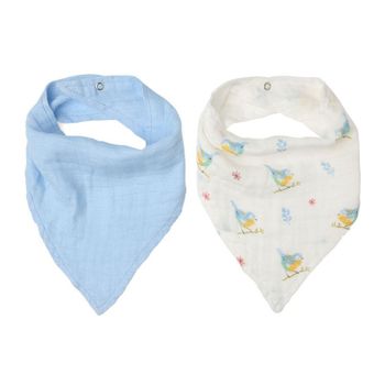 Set De 2 Bandanas Para Bebe En Bambu De Kiokids