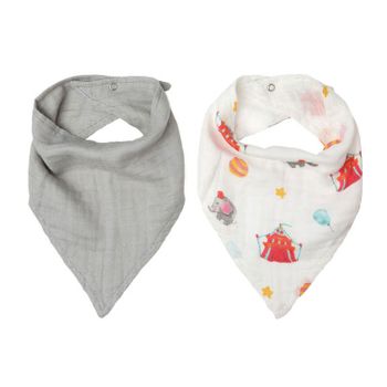 Set De 2 Bandanas Para Bebe En Bambu De Kiokids