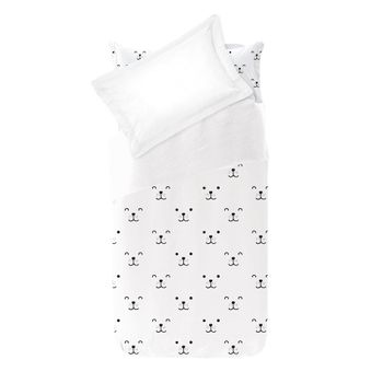 COTTON ARTean - Funda Nordica Infantil/Juvenil Reversible Luna Y Nube Cama  de 90