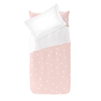 Funda Nórdica Infantil Topos Rosa -  Cama90 (160x270)