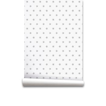 Papel Pintado Infantil Estrellitas Blanco