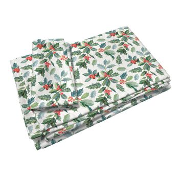 Pack Mesa De Navidad Acebo -  Mesa 90x190 (160 X 260 Cm)